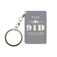 Thumbnail for Saab 91D Safir - Heritage + Name - Key Chain - Gray