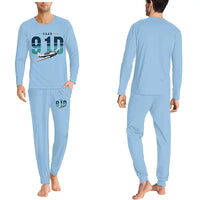Thumbnail for Saab 91D Safir - Men Pajamas - Original Chest - Light Blue