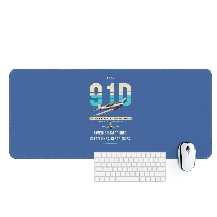 Saab 91D Safir - Original - Desk Mat - Blue