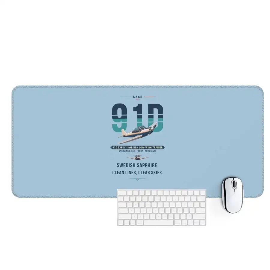 Saab 91D Safir - Original - Desk Mat - Light Blue