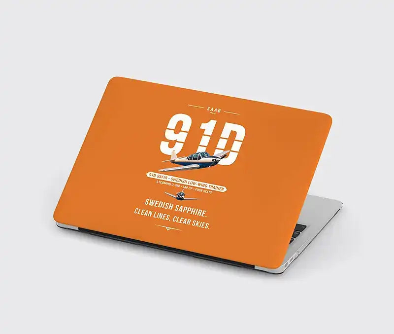 Saab 91D Safir - Original - MacBook Case - Orange