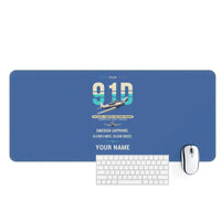 Thumbnail for Saab 91D Safir - Original + Name - Desk Mat - Blue