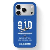 Thumbnail for Saab 91D Safir - Original + Name - MagSafe iPhone 17 Pro - Blue