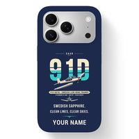 Thumbnail for Saab 91D Safir - Original + Name - MagSafe iPhone 17 Pro - Navy Blue