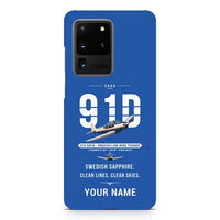 Thumbnail for Saab 91D Safir - Original + Name - Samsung Case - Blue
