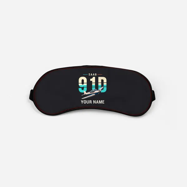 Saab 91D Safir - Original + Name - Sleep Mask - Black