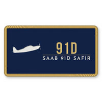 Thumbnail for Saab 91D Safir Patches - Rectangle - Navy Gold