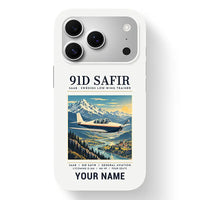 Thumbnail for Saab 91D Safir - Poster + Name - MagSafe iPhone 17 Pro - White