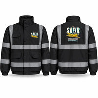 Thumbnail for Saab 91D Safir Reflective Winter Jackets - Cartoon - Black