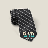 Thumbnail for Saab 91D Safir - Stripe + Name - Tie - Black