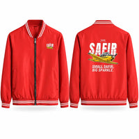 Thumbnail for Saab 91D Safir Stylish Jackets - Baseball Collar - Cartoon - Red