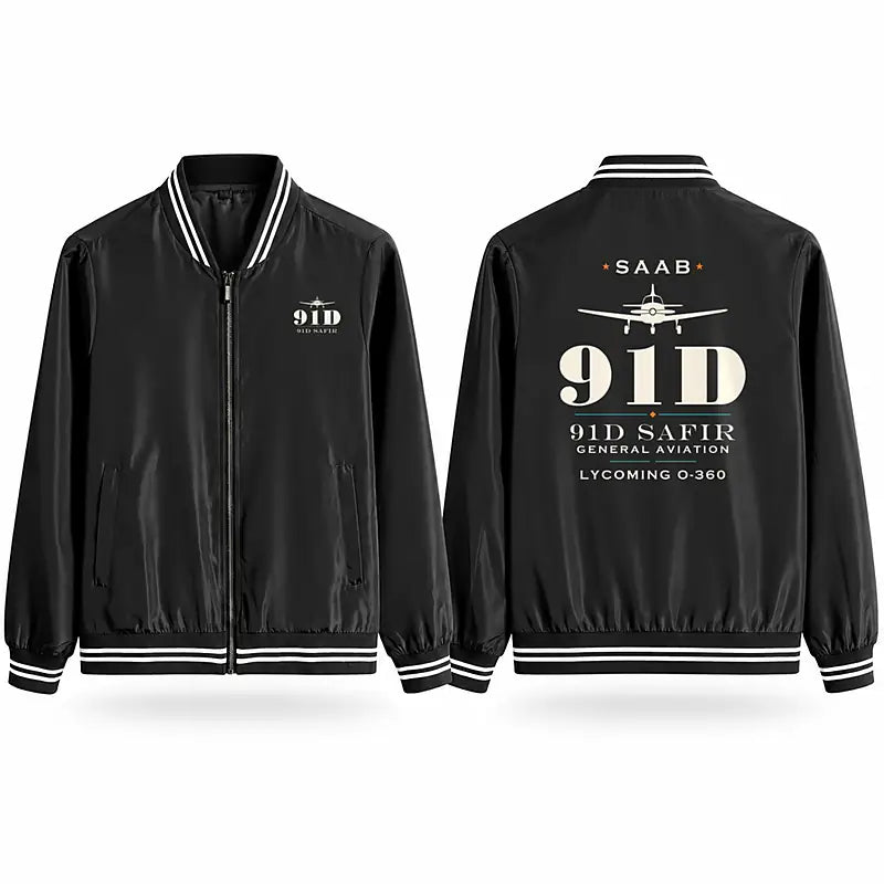 Saab 91D Safir Stylish Jackets - Baseball Collar - Heritage - Black