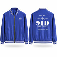 Thumbnail for Saab 91D Safir Stylish Jackets - Baseball Collar - Heritage - Royal Blue