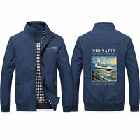 Thumbnail for Saab 91D Safir Stylish Jackets - Stand Collar - Poster - Navy Blue