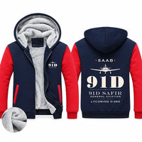 Thumbnail for Saab 91D Safir Zipped Sweatshirts - Heritage - Navy & Red