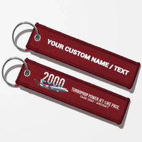 Thumbnail for Saab 2000 Aviator Key Chains - Dark Red - Personalized
