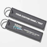 Thumbnail for Saab 2000 Aviator Key Chains - Gray - Personalized