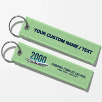 Thumbnail for Saab 2000 Aviator Key Chains - Light Green - Personalized