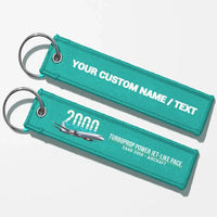 Thumbnail for Saab 2000 Aviator Key Chains - Turquoise - Personalized