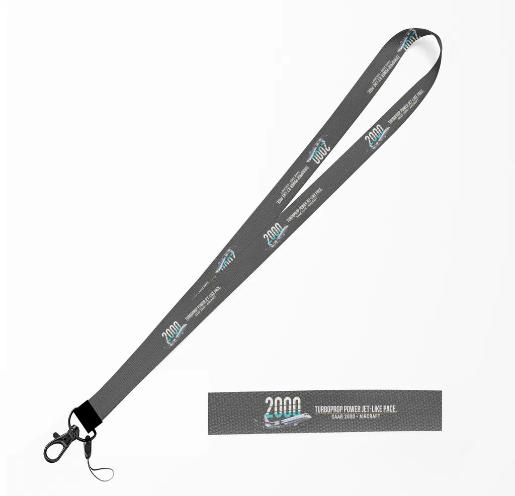 Saab 2000 lanyard - gray