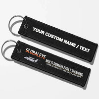 Thumbnail for Saab GlobalEye Aviator Key Chains - Black - Personalized