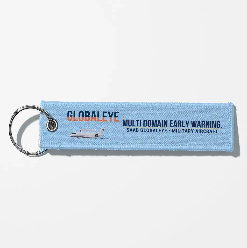 Saab GlobalEye Aviator Key Chains - Light Blue