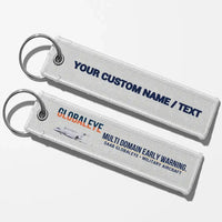 Thumbnail for Saab GlobalEye Aviator Key Chains - White - Personalized