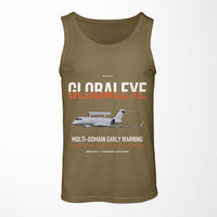 Thumbnail for Saab GlobalEye design on green army tank top
