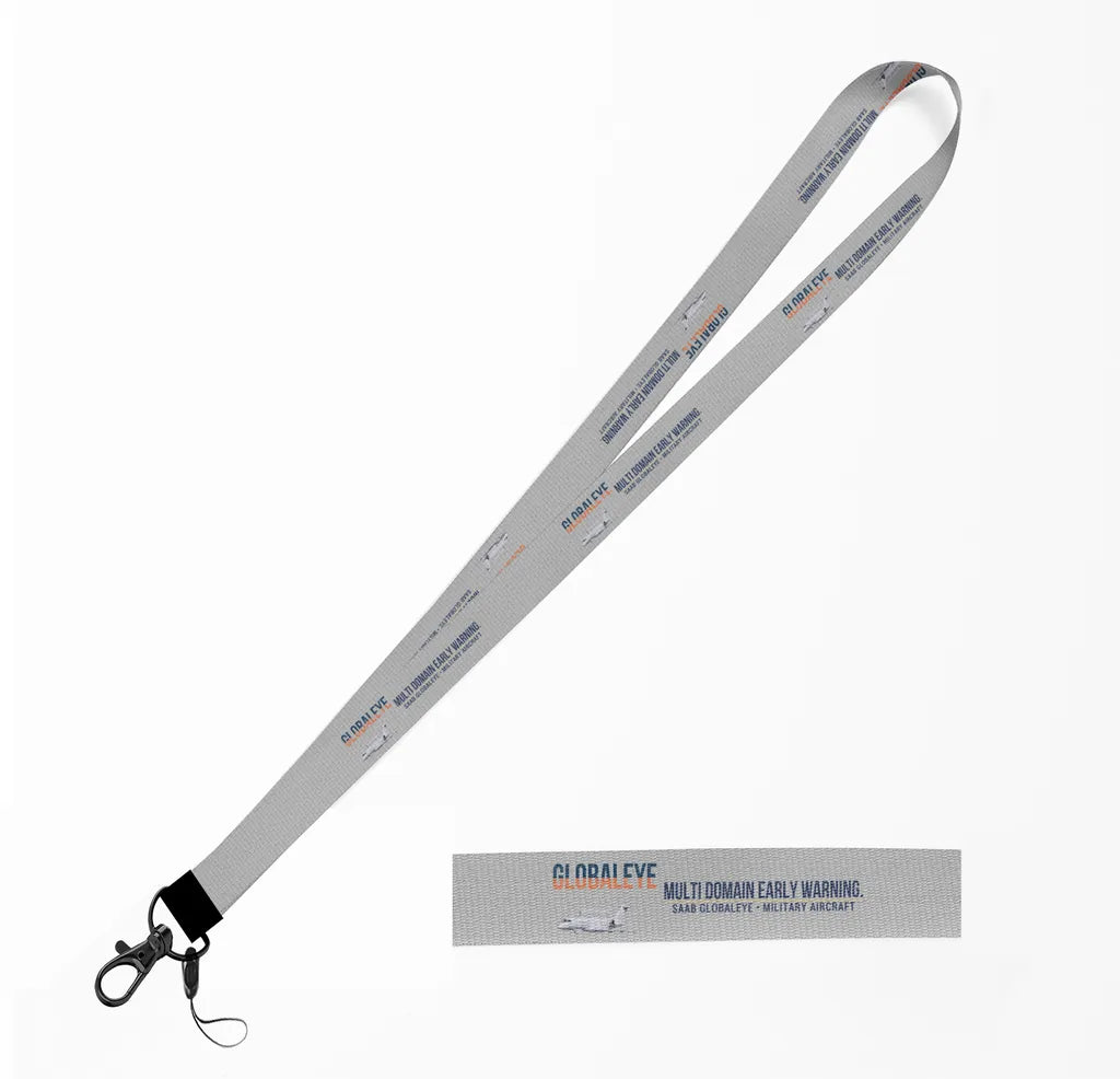 Saab GlobalEye lanyard - light gray