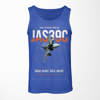 Thumbnail for Saab JAS 39C Gripen design on blue tank top