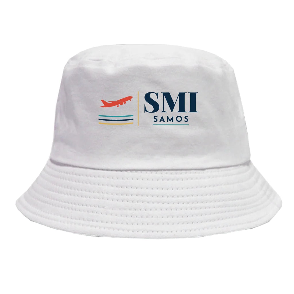Samos International Airport (SMI) summer hat - white