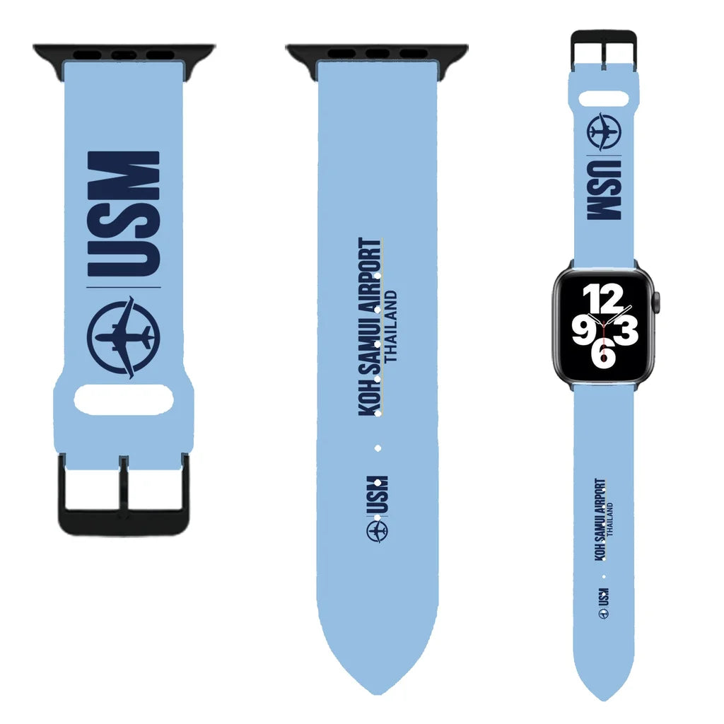 WBV6 | Samui Airport Koh Samui USM - Coconut Monsoon Pavilion | Light Blue (Metal Buckle)