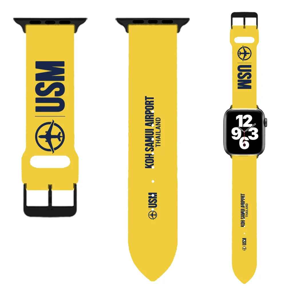 WBV6 | Samui Airport Koh Samui USM - Coconut Monsoon Pavilion | Yellow (Metal Buckle)