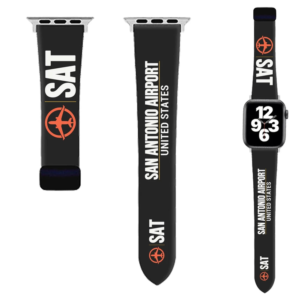 WBV6 | San Antonio International Airport SAT | Black (Magnetic Band)