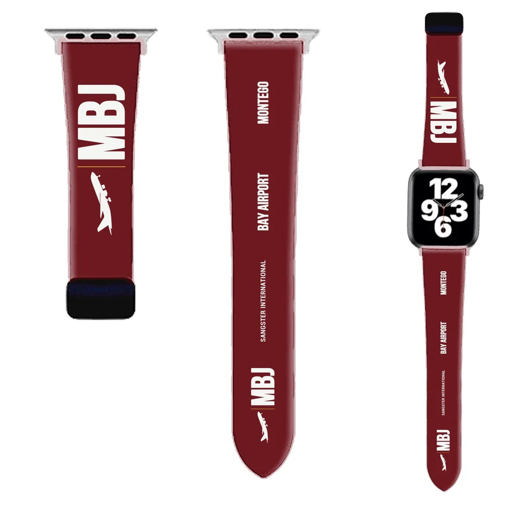 WBV6 | Sangster International Airport MBJ — Montego Bay | Dark Red (Magnetic Band)