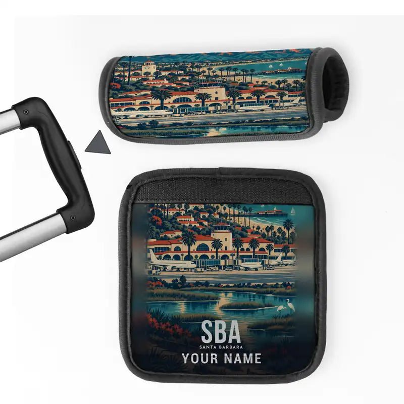 Santa Barbara Airport (SBA) Luggage Handle Covers - 3D Full Print + Name
