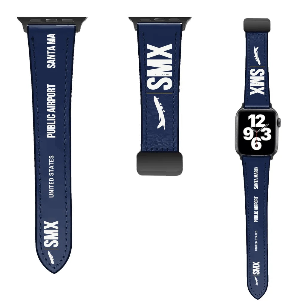 WBV6 | Santa Maria Public Airport SMX | Leather - Navy Blue