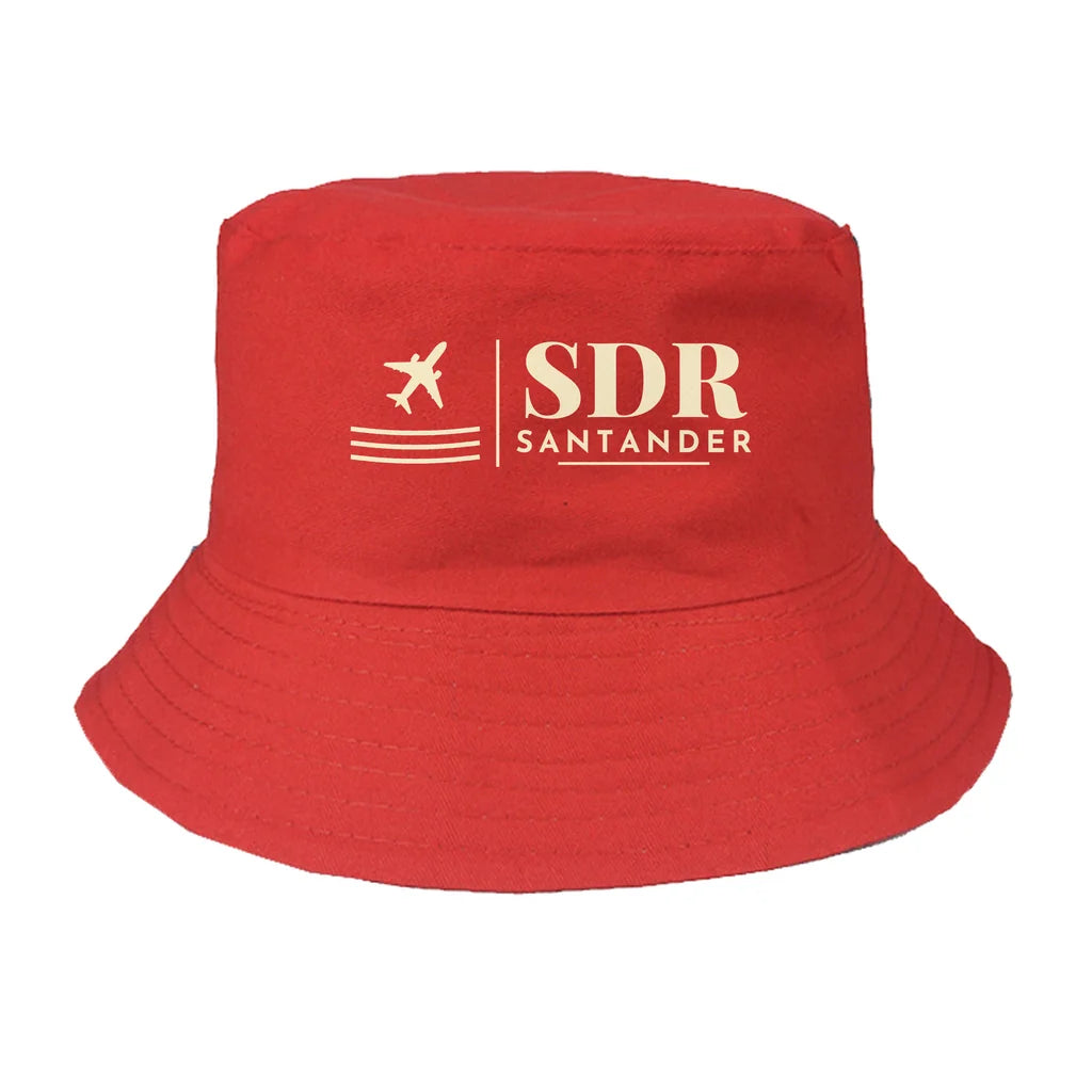 Santander Airport (SDR) summer hat - red