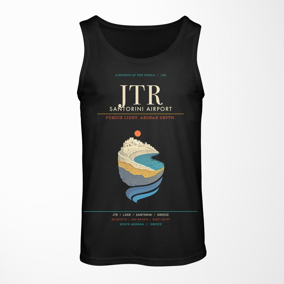 Santorini Airport JTR Tank Top - Black