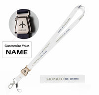 Thumbnail for Sao Paulo City Series seat belt lanyard - white with name