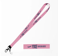 Thumbnail for Saskatoon John G. Diefenbaker International Airport (YXE) lanyard - pink