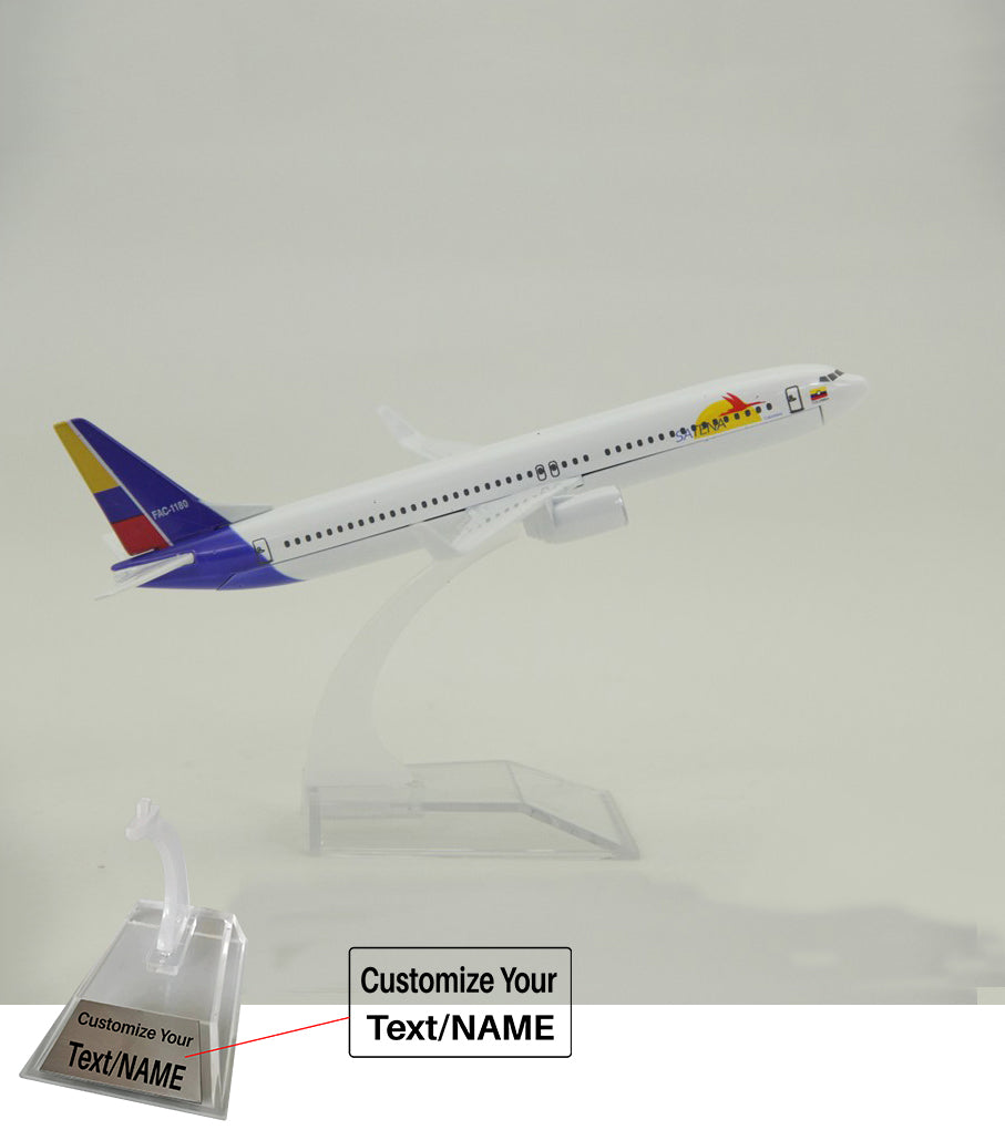 Satna Airways of Colombia Boeing 737 Airplane Model (16CM)