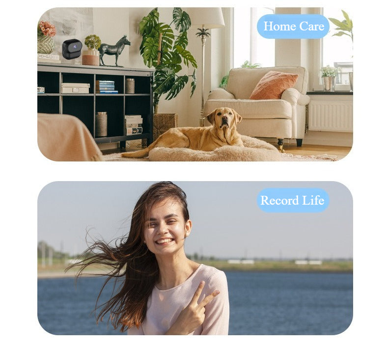 1080P HD Mini Camcorder (Pet/Vlog) with WiFi, Motion Detection, Magnetic Adsorption