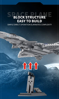 Thumbnail for 1226pcs South Gate Plan White Emperor Sky Fighter Technical MOC Bricks