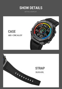 Thumbnail for Pedometer Countdown Sport Digital Men 50M Waterproof Calendar Calorie Wristwatch