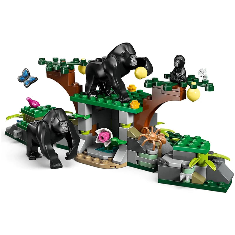 881PCS Jungle Rescue Mission City Jungle Explorer Helicopter Figures Bricks