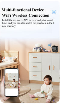 Thumbnail for 1080P HD Mini Camcorder (Pet/Vlog) with WiFi, Motion Detection, Magnetic Adsorption