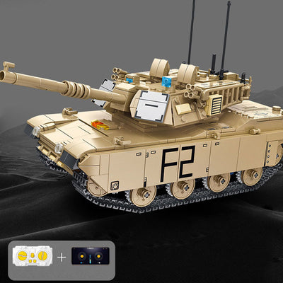 1096PCS M1 Abrams Main battle tank Set Building Block aviation themed Lego-style model aircraft in ABS plastic.