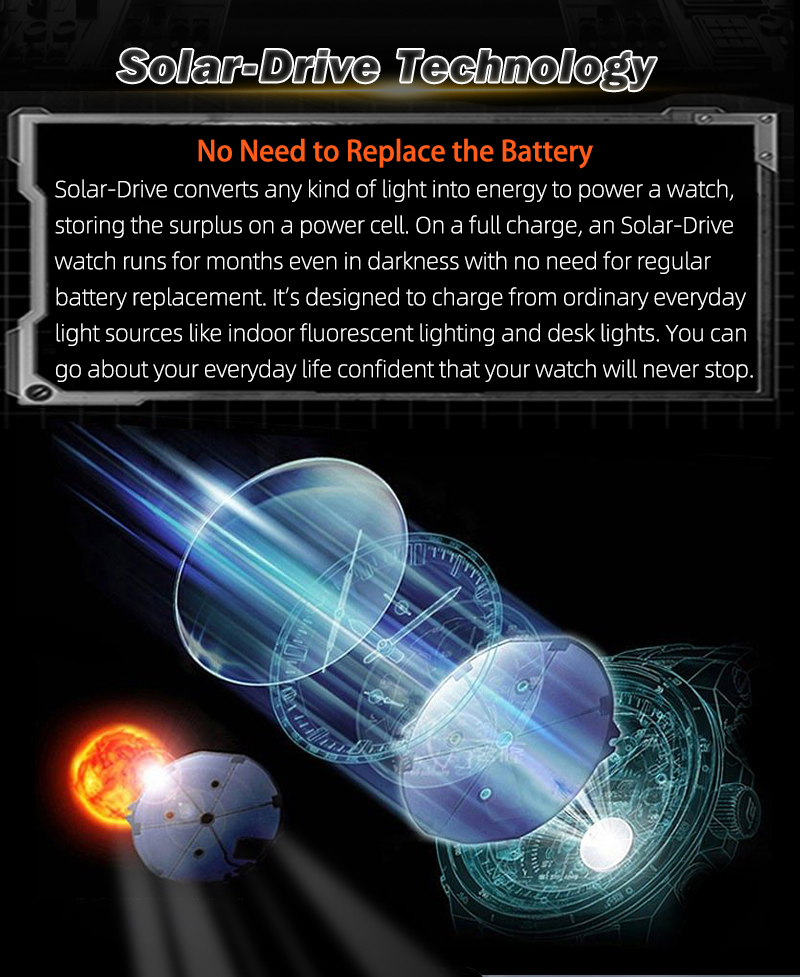 Digital Military Waterproof 50M Sport Wristwatches Solar Men's Watch