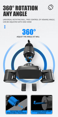 Thumbnail for Car Vent Mount Phone Holder with Hook Gravity Sensing
